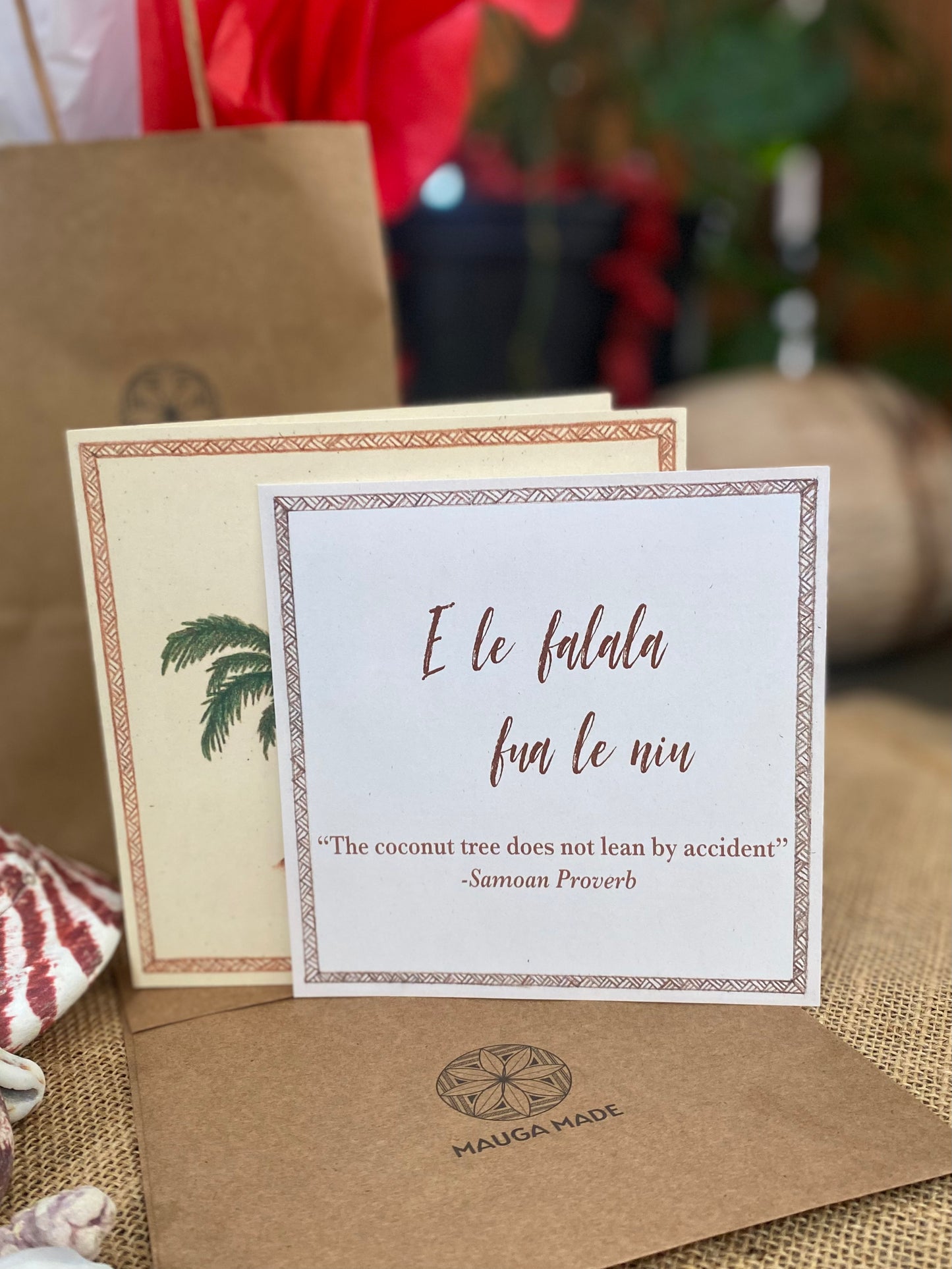 ALOFA PALM TREES greeting card