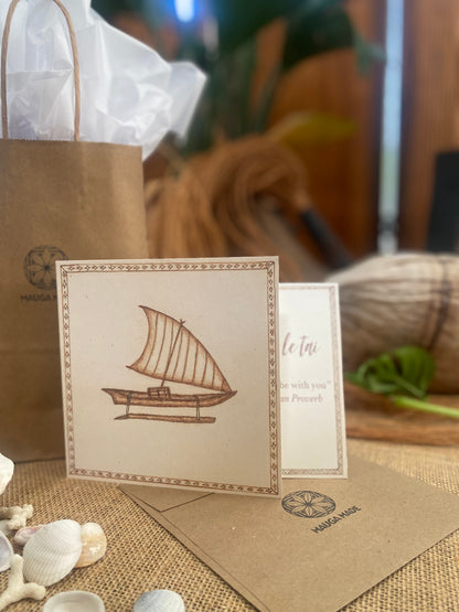 VA'A "boat" greeting card