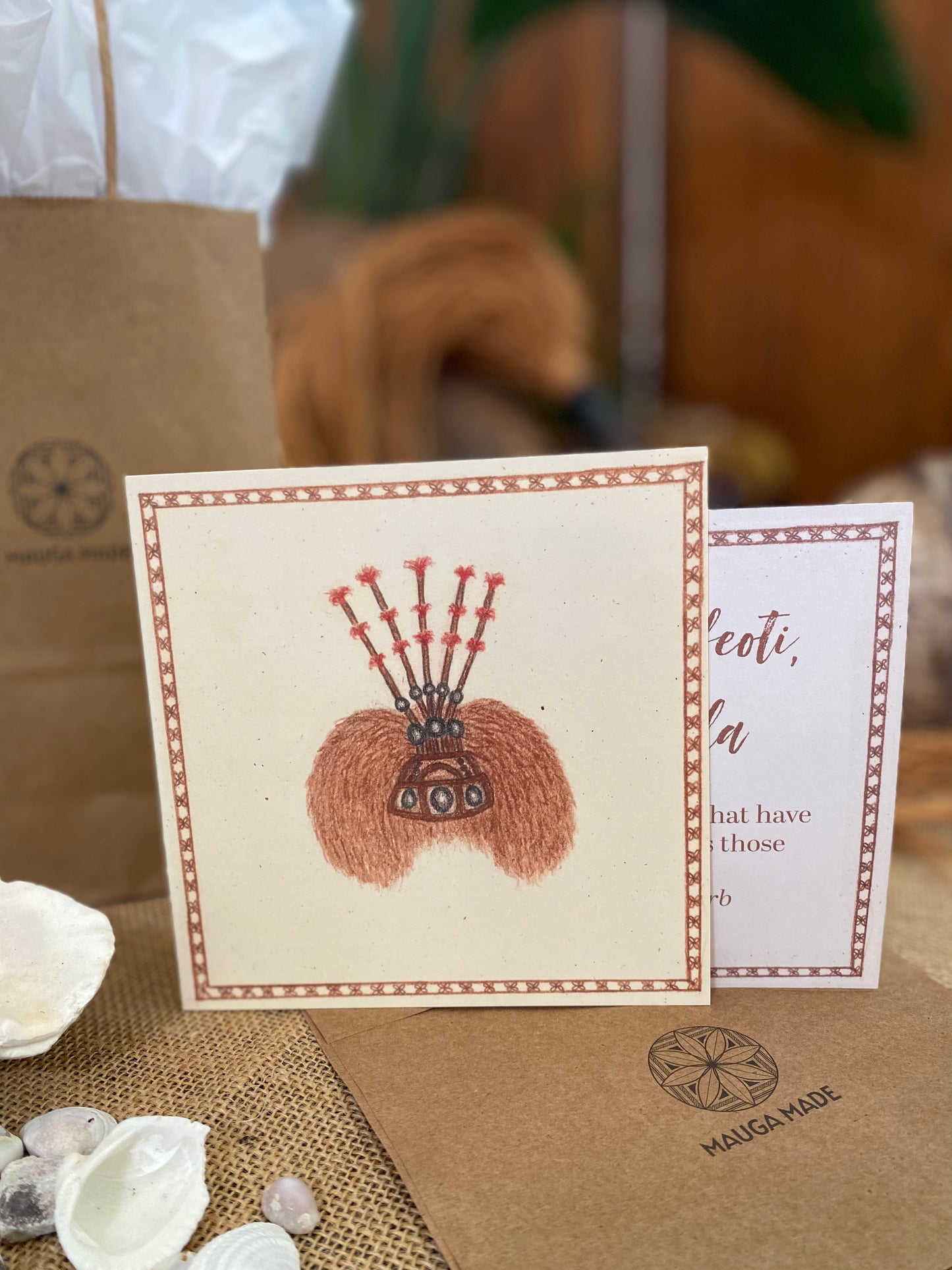 TUIGA "headdress" greeting card